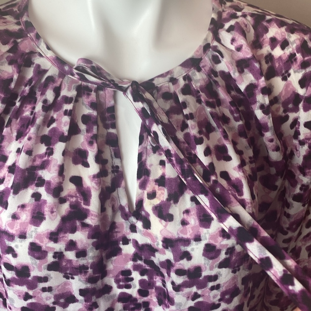 Purple Patterned Blouse - Picture 4 of 11